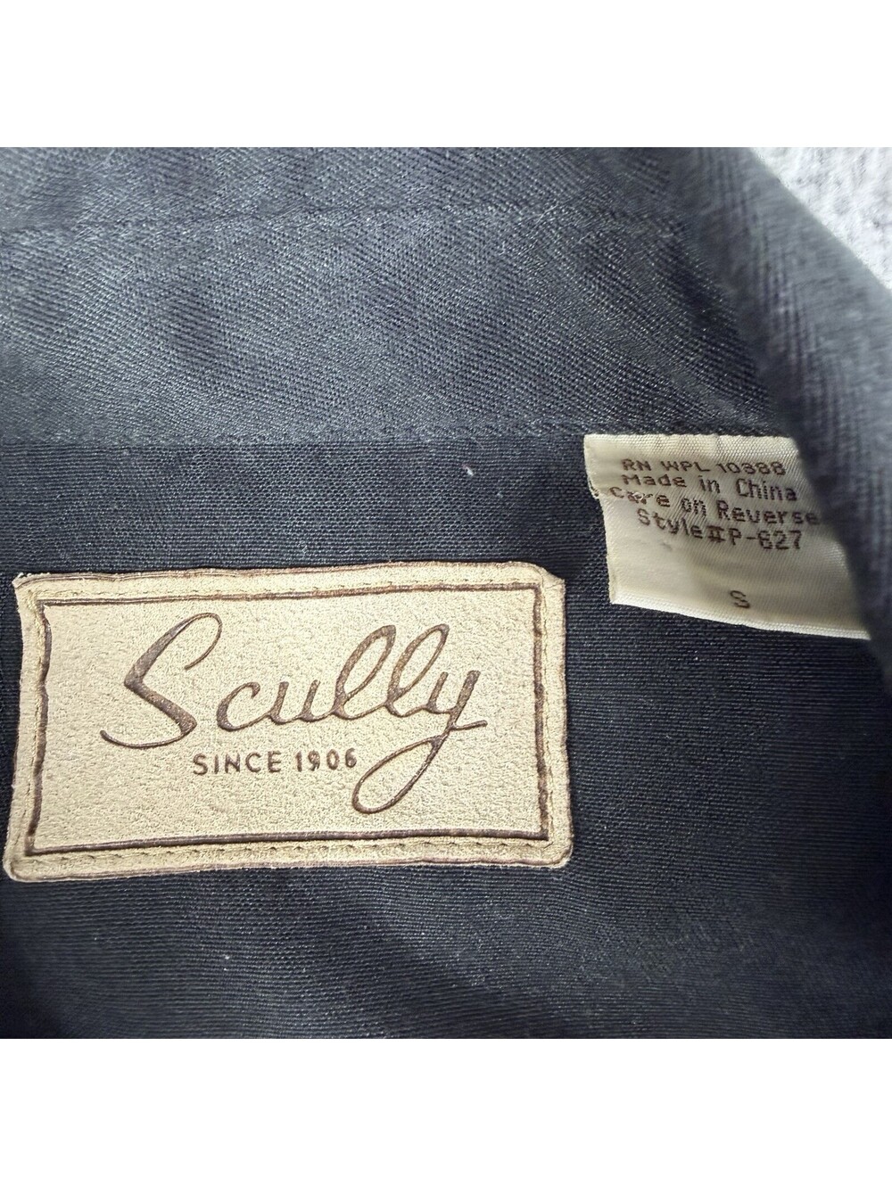 Scully Western Shirt Mens Size Small Black Pearl Snap Embroidered Musical Notes - Picture 4 of 9